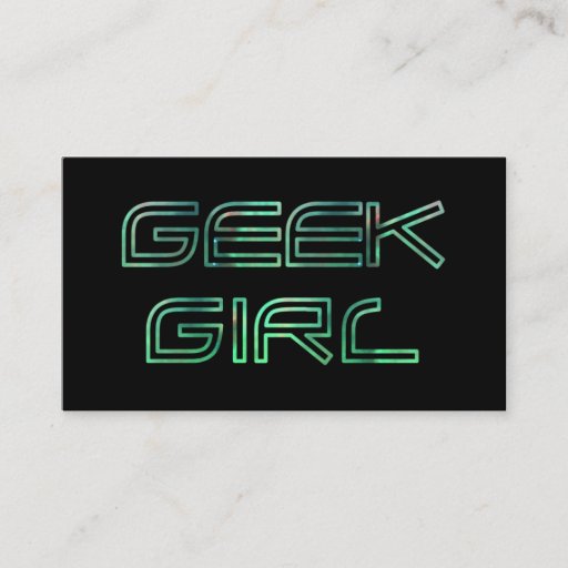 Customizable Geek Girl Profile Card Business Card Template
