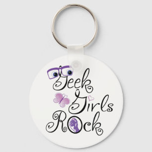 Geek Girls Rock Keychain