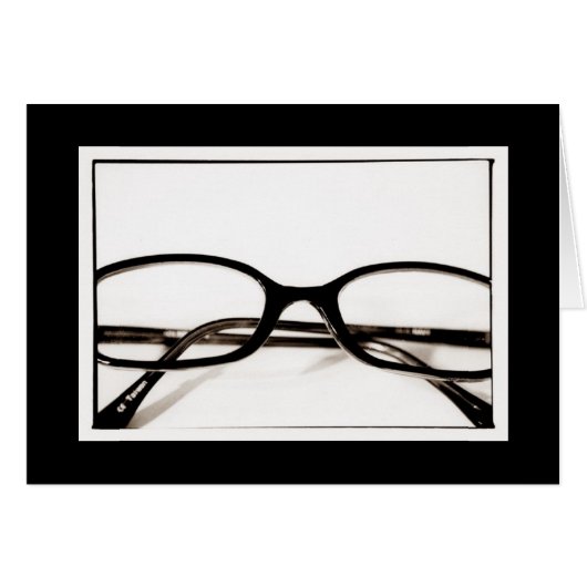 Geek Glasses Blank Card (Front Horizontal)