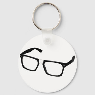 Geek glasses keychain