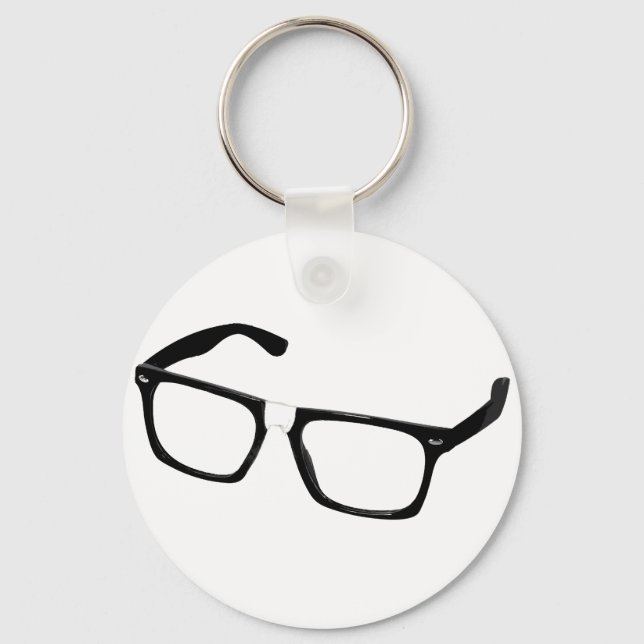 Geek glasses keychain (Front)