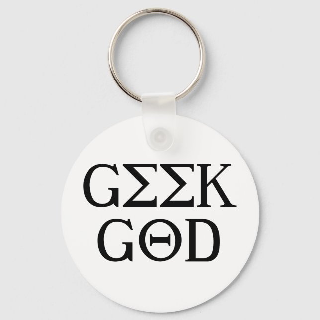 Geek God Keychain (Front)