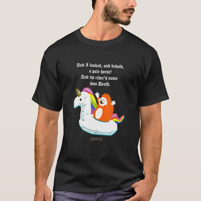Geek Hedgehog Unicorn Book Of Revelation Geek T-Shirt (Front)