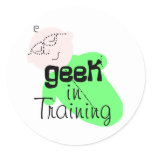 Geek in Training Classic Round Sticker