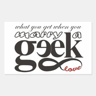 Geek & Infinite Love Rectangular Sticker