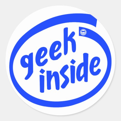 Geek Inside Classic Round Sticker