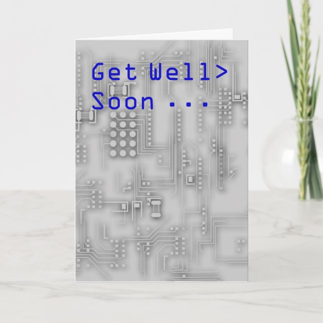 Geek IT Get well soon card (Front)