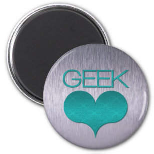 Geek Love (Heart) Magnet, Turquoise Magnet