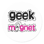 Geek Magnet Classic Round Sticker