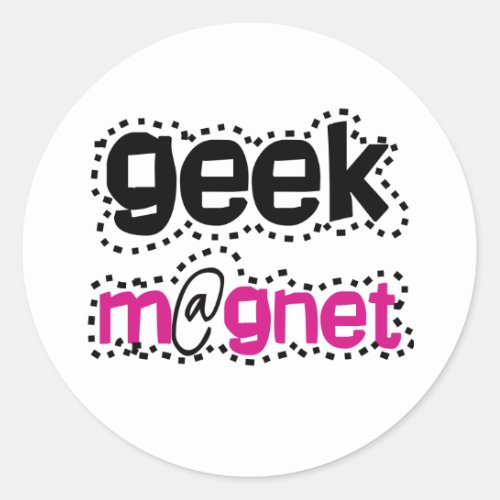 Geek Magnet Classic Round Sticker