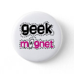Geek Magnet Pinback Button