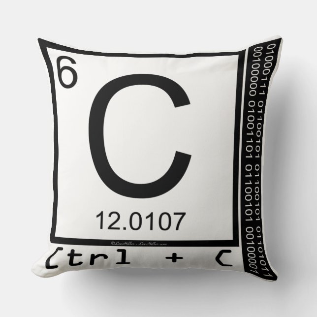 Geek Me! Carbon Copy Throw Pillow (Front)