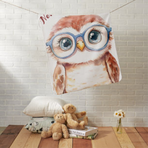 Geek Nerd Bird  Baby Blanket