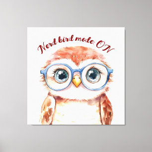 Geek Nerd Bird Canvas Print