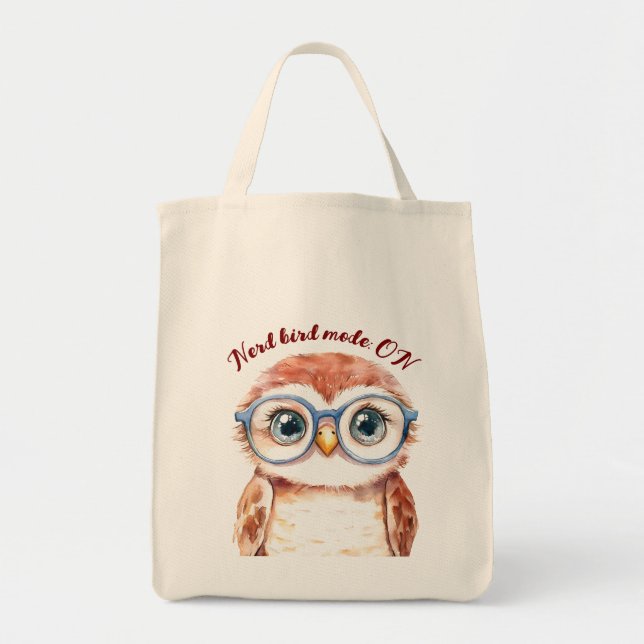 Geek Nerd Bird  Tote Bag (Front)