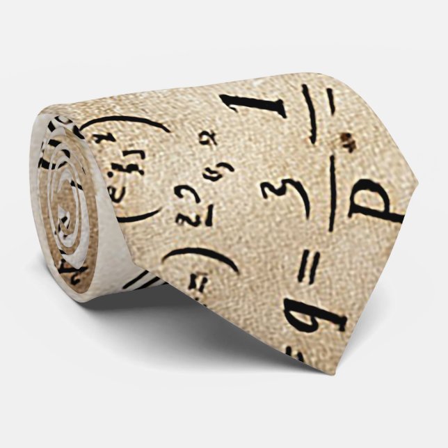 Geek Nerd Math Equations Math Teacher Neck Tie (Rolled)