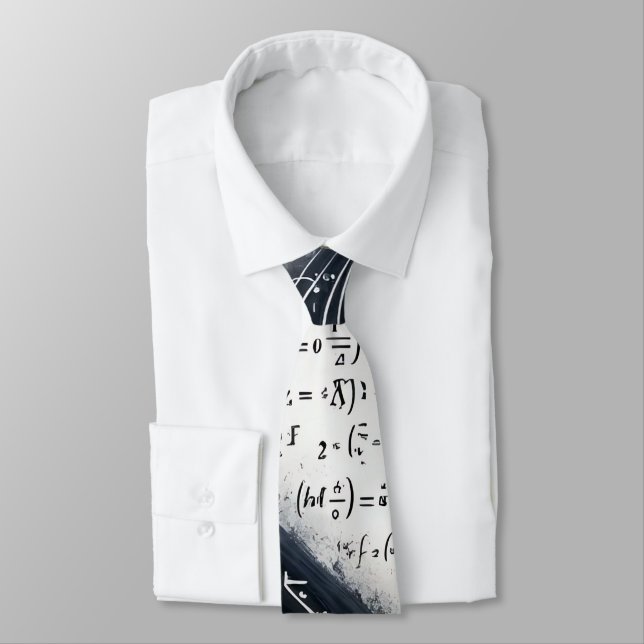 Geek Nerd Math Equations Math Teacher Neck Tie (Tied)