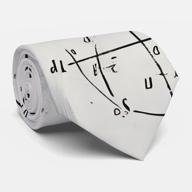 Geek Nerd Math Equations Math Teacher Neck Tie (Rolled)