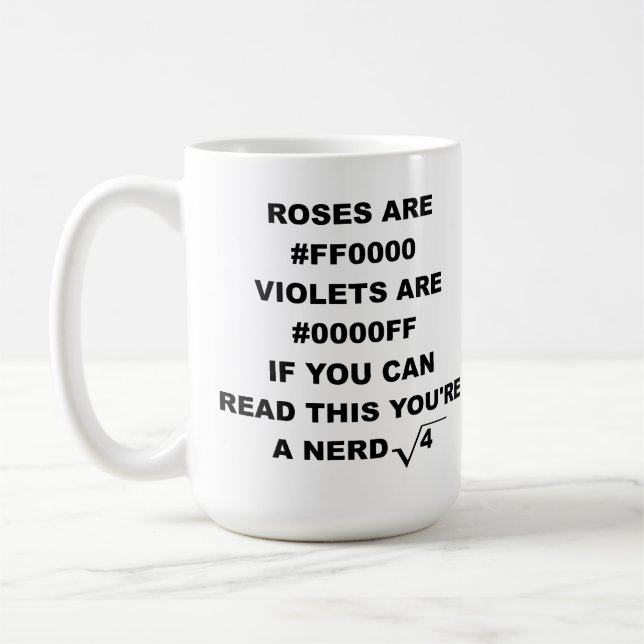 Geek Nerd Poetry Funny Mug Humor (Left)