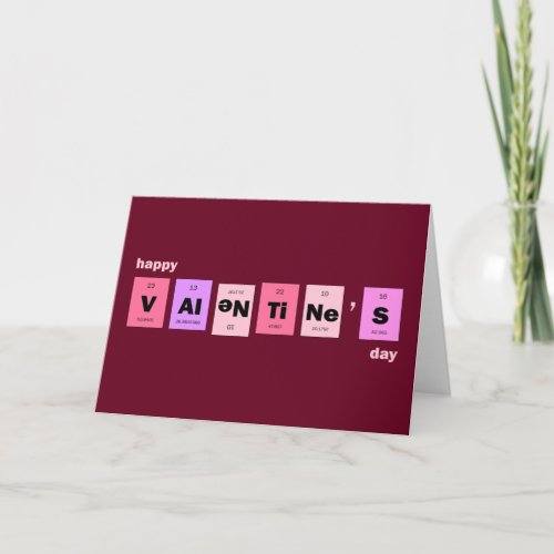 Geek Nerd Science Happy Valentines Day Holiday Card