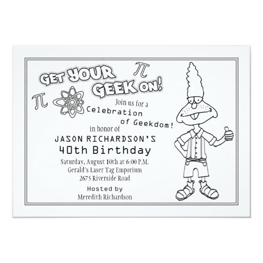 geek nerd themed 40th