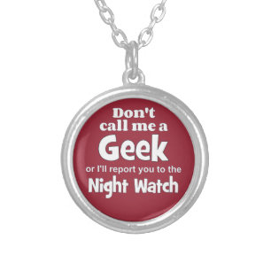 Geek Night Watch wf Silver Plated Necklace