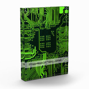 Geek Out Custom PCB Green Electronic Circuit Board Acrylic Award