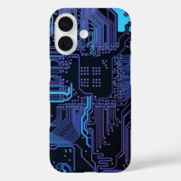 Geek Out Nerd PCB Blue Electronic Circuit Board 