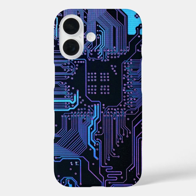 Geek Out Nerd PCB Blue Electronic Circuit Board  Case-Mate iPhone Case (Back)