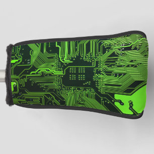 Geek Out Nerd PCB Green Electronic Circuit Board Golf Head Cover