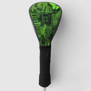 Geek Out Nerd PCB Green Electronic Circuit Board Golf Head Cover