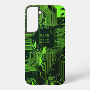 Geek Out Nerd PCB Green Electronic Circuit Board Samsung Galaxy S22+ Case
