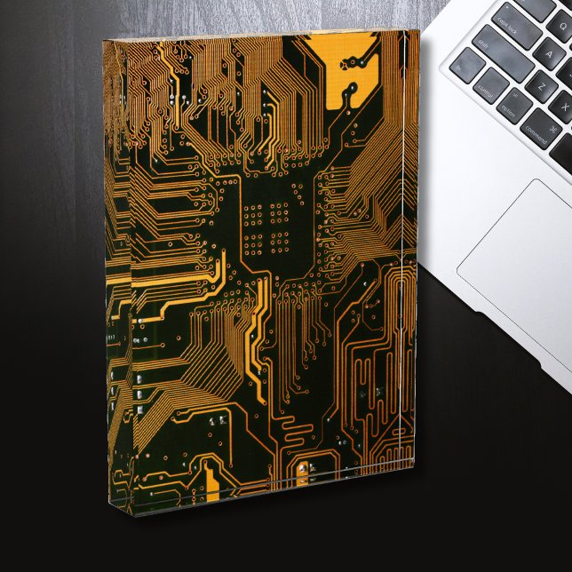 Geek Out Nerd PCB Orange Electronic Circuit Board  Acrylic Award (Creator Uploaded)