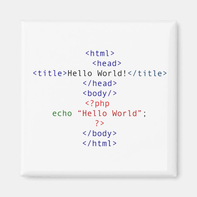 Geek php Greeting Magnet (Front)