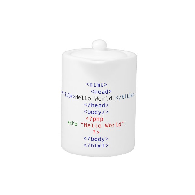 Geek php Greeting Teapot (Front)