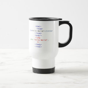 Geek php Greeting Travel Mug