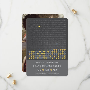 Geek Programmed For Love Binary Code Save The Date