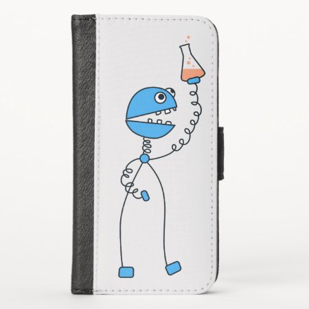 Geek Robot Chemistry Iphone X Wallet Case