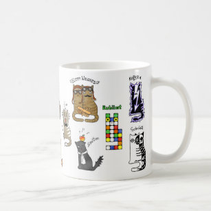 Geek science cats. Discoveries. Physics, chemistry Coffee Mug