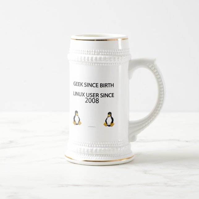Geek since birth. Linux user since 2008. Beer Stein (Right)