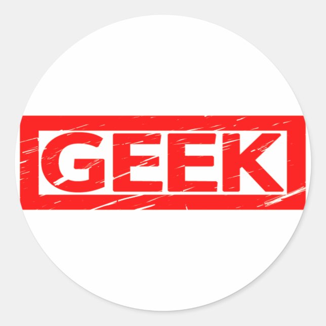 Geek Stamp Classic Round Sticker (Front)