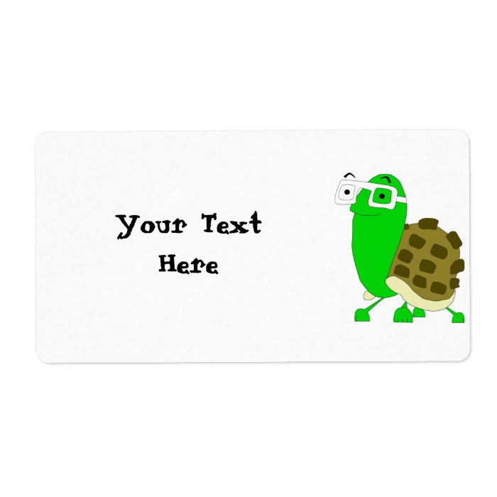 Geek Turtle Label Template | Zazzle