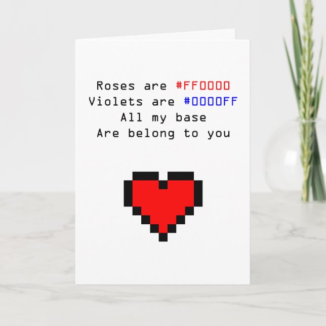 Geek Valentines Card (Front)