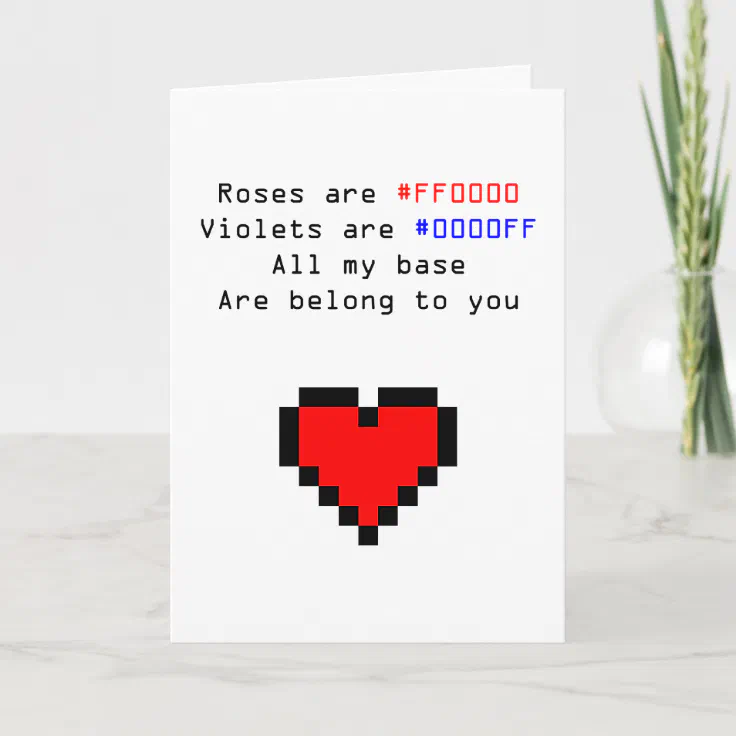 Geek Valentines Card | Zazzle