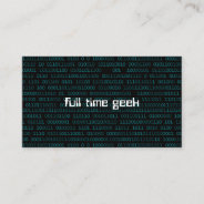 Geek Web Developer Computer Science Business Card at Zazzle