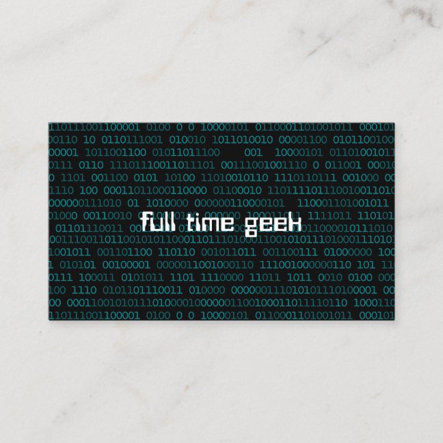 Geek Web Developer Computer Science Business Card