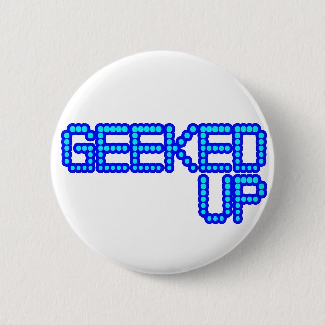 GEEKED UP blue jerkin jerk dance guys an girls Button (Front)