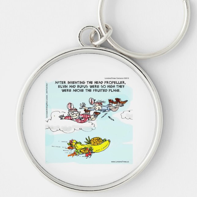 Geeks Above Fruited Plane Funny Keychain (Front)