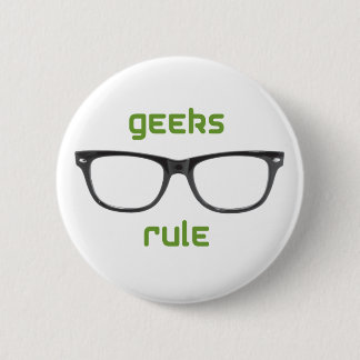 Geeks Rule Eyeglasses Button