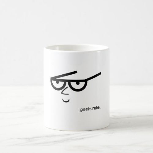 Geeks Rule Funny_looking Face with Eyeglasses Coffee Mug